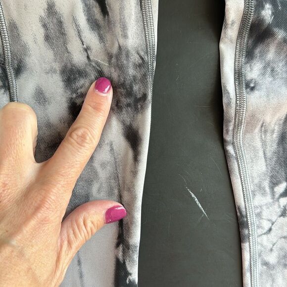 Lululemon Fast and Free Tight II 25" *Game Day Dark Chrome Black Multi Size 4 - Picture 16 of 16